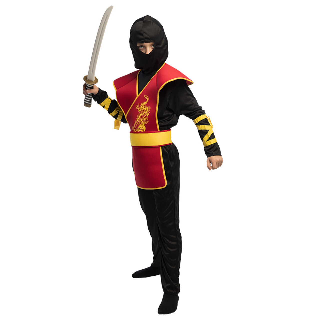 Op deze afbeelding zie je een Kostuums, van het merk Boland. Ninja Master Kai Lee Kind Kostuum