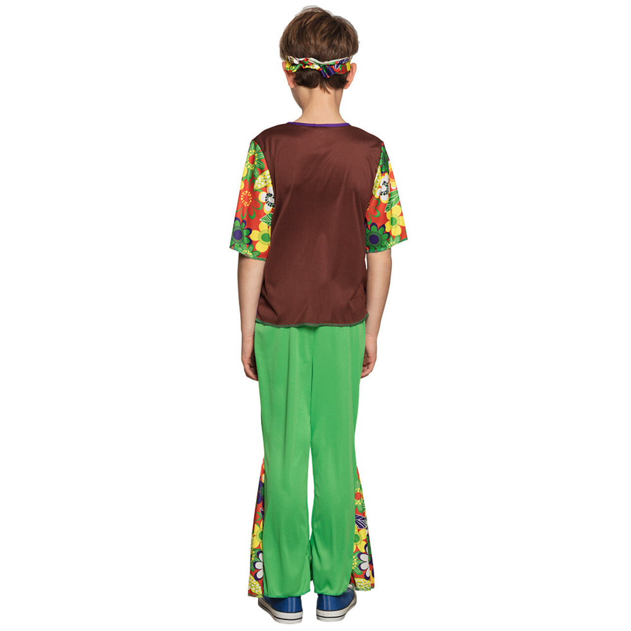 Op deze afbeelding zie je een Kostuums, van het merk Boland. Hippie Jimmy Woodstock Kind Kostuum