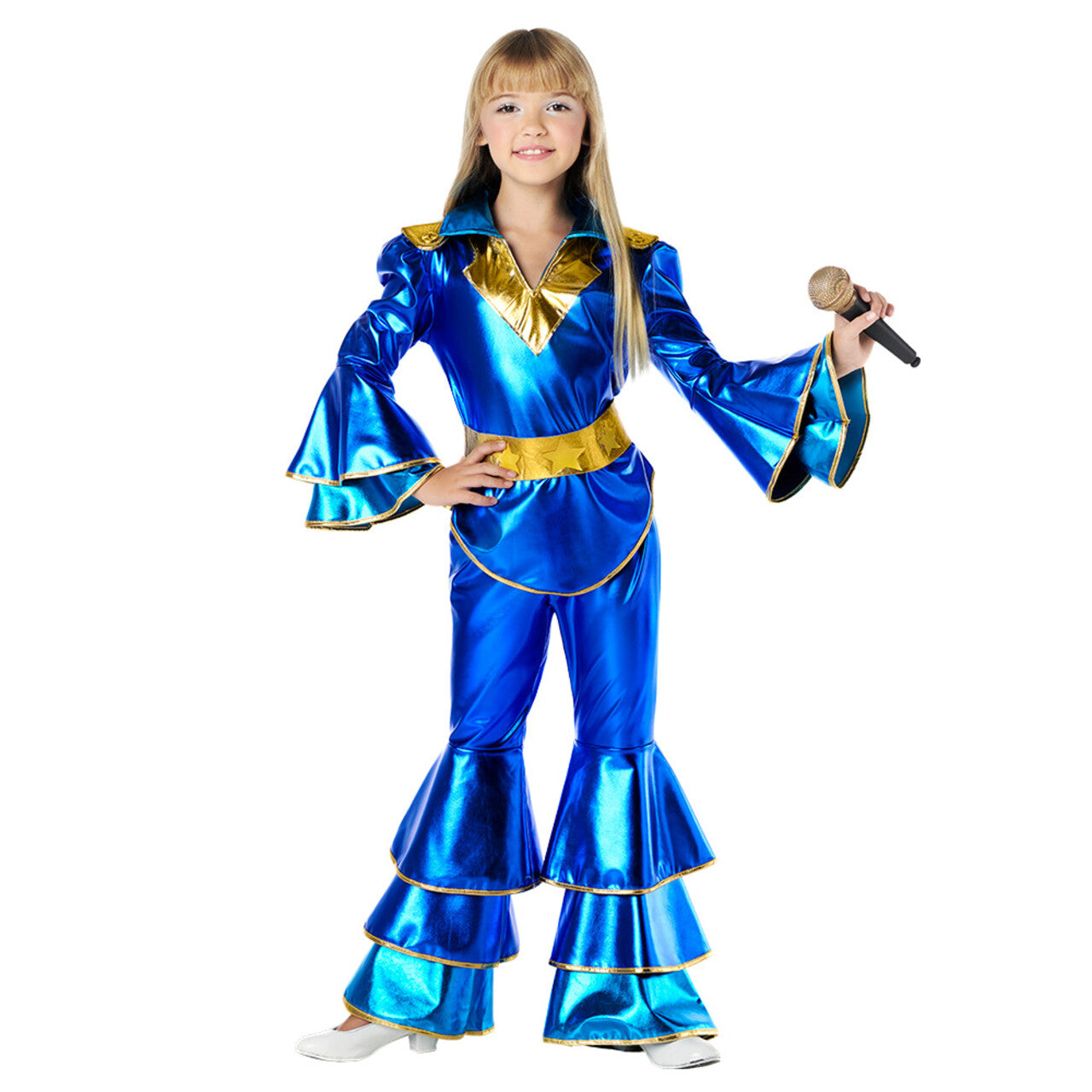 Op deze afbeelding zie je een Kostuums, van het merk Boland. Jaren 70 Dancing Queen Meisje Kostuum
