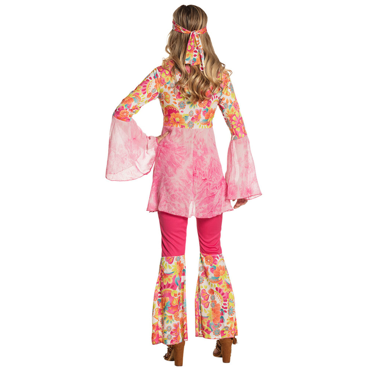 Op deze afbeelding zie je een Kostuums, van het merk Boland. Happy Hippie Diva Vrouw Kostuum