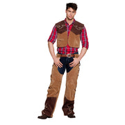 Op deze afbeelding zie je een Kostuums, van het merk Boland. Cowboy Bobby Bull Man Kostuum