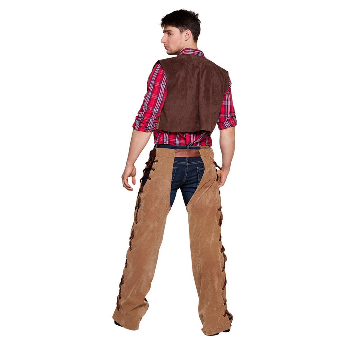 Op deze afbeelding zie je een Kostuums, van het merk Boland. Cowboy Bobby Bull Man Kostuum