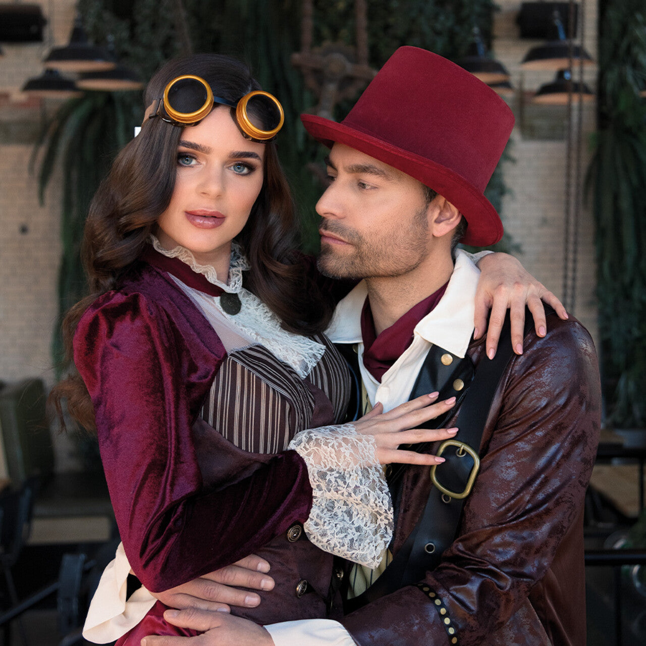 Op deze afbeelding zie je een Kostuums, van het merk Boland. Lady Steffie Steampunk Vrouw Kostuum