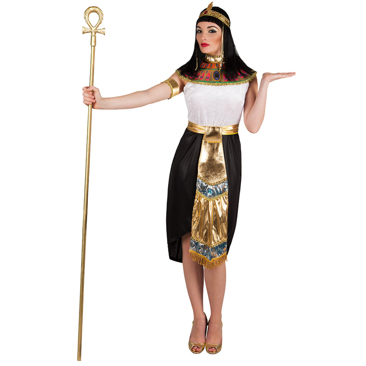 Op deze afbeelding zie je een Kostuums, van het merk Boland. Egyptische Beeldschone Koningin Nefertari Vrouw Kostuum