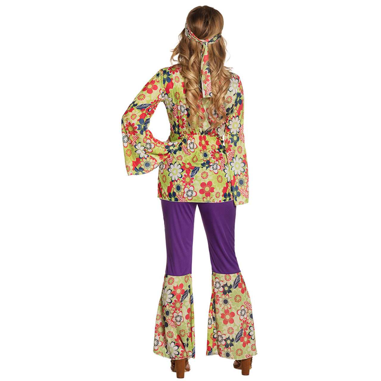 Op deze afbeelding zie je een Kostuums, van het merk Boland. Hippie Peaceful Puck Vrouw Kostuum