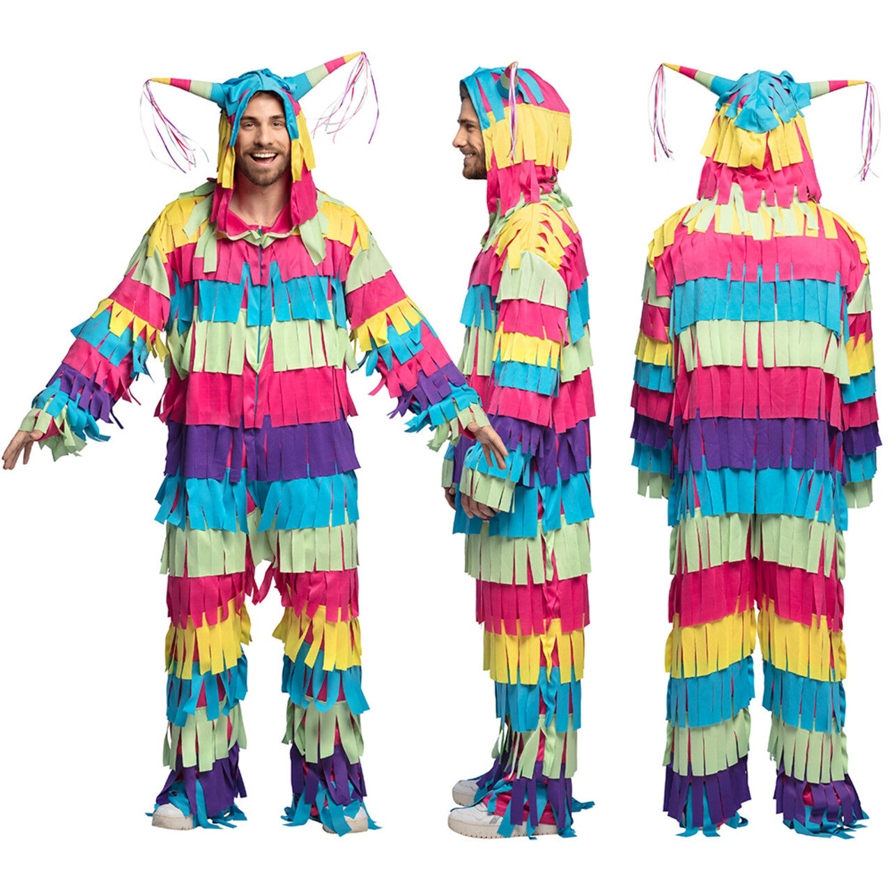 Op deze afbeelding zie je een Kostuums, van het merk Boland. Mexicaanse Lama Pinata Man Kostuum