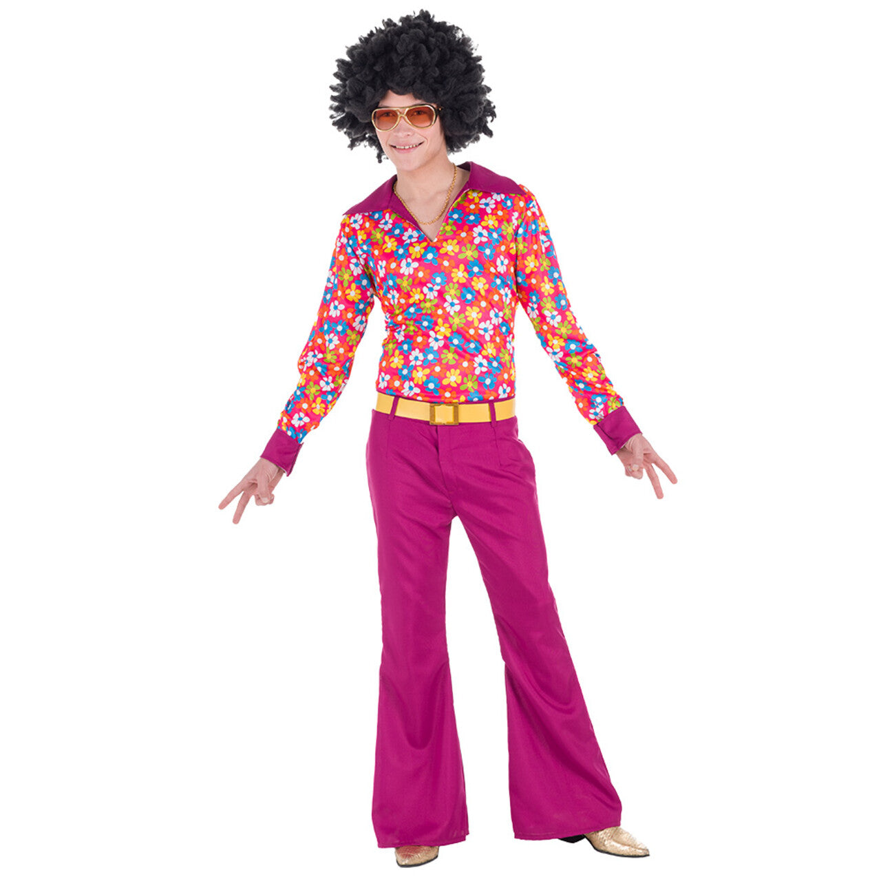 Op deze afbeelding zie je een Kostuums, van het merk Boland. Hippie Grooveflower Man Kostuum