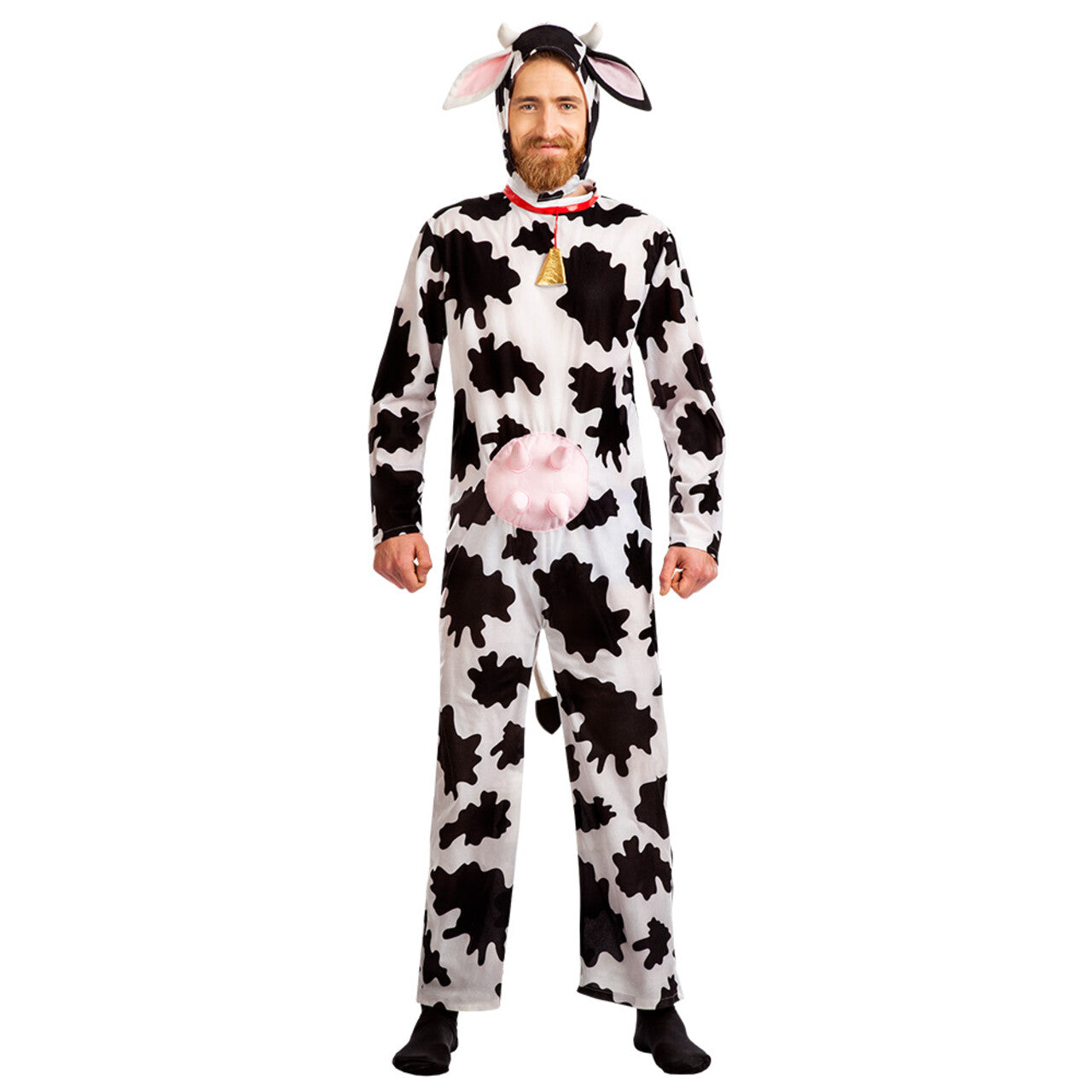 Op deze afbeelding zie je een Kostuums, van het merk Boland. Losgebroken Crazy Cow Man Kostuum