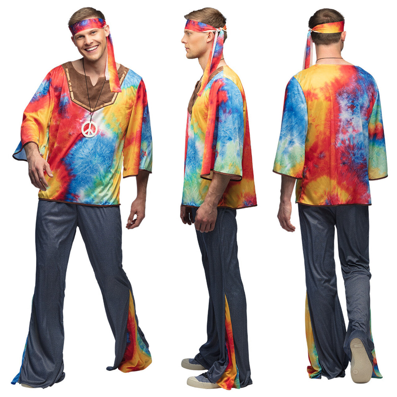 Op deze afbeelding zie je een Kostuums, van het merk Boland. Hippie Chillende Charlie Man Kostuum