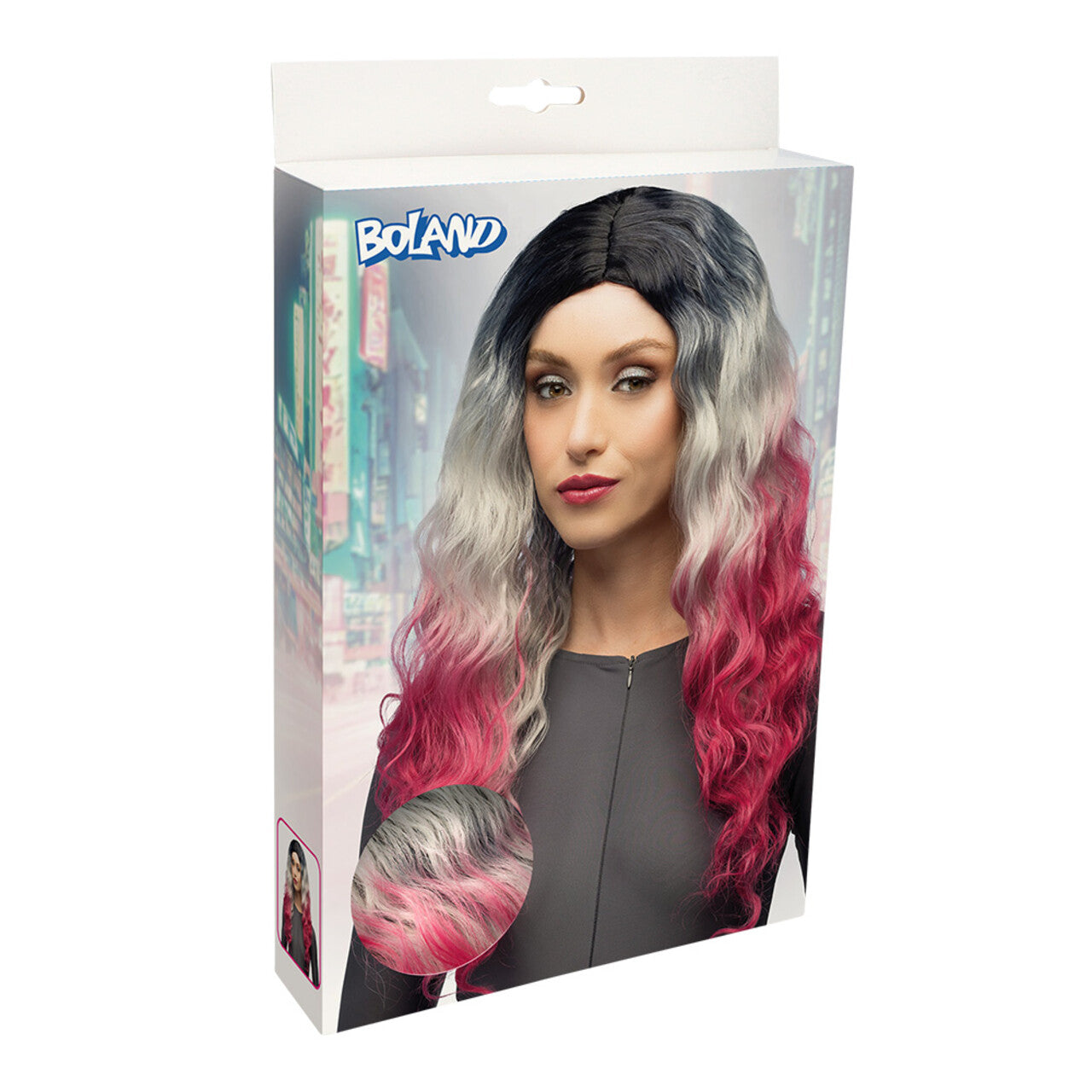 Op deze afbeelding zie je een Accessoires, van het merk Boland. Pruik Fantasy Komiko