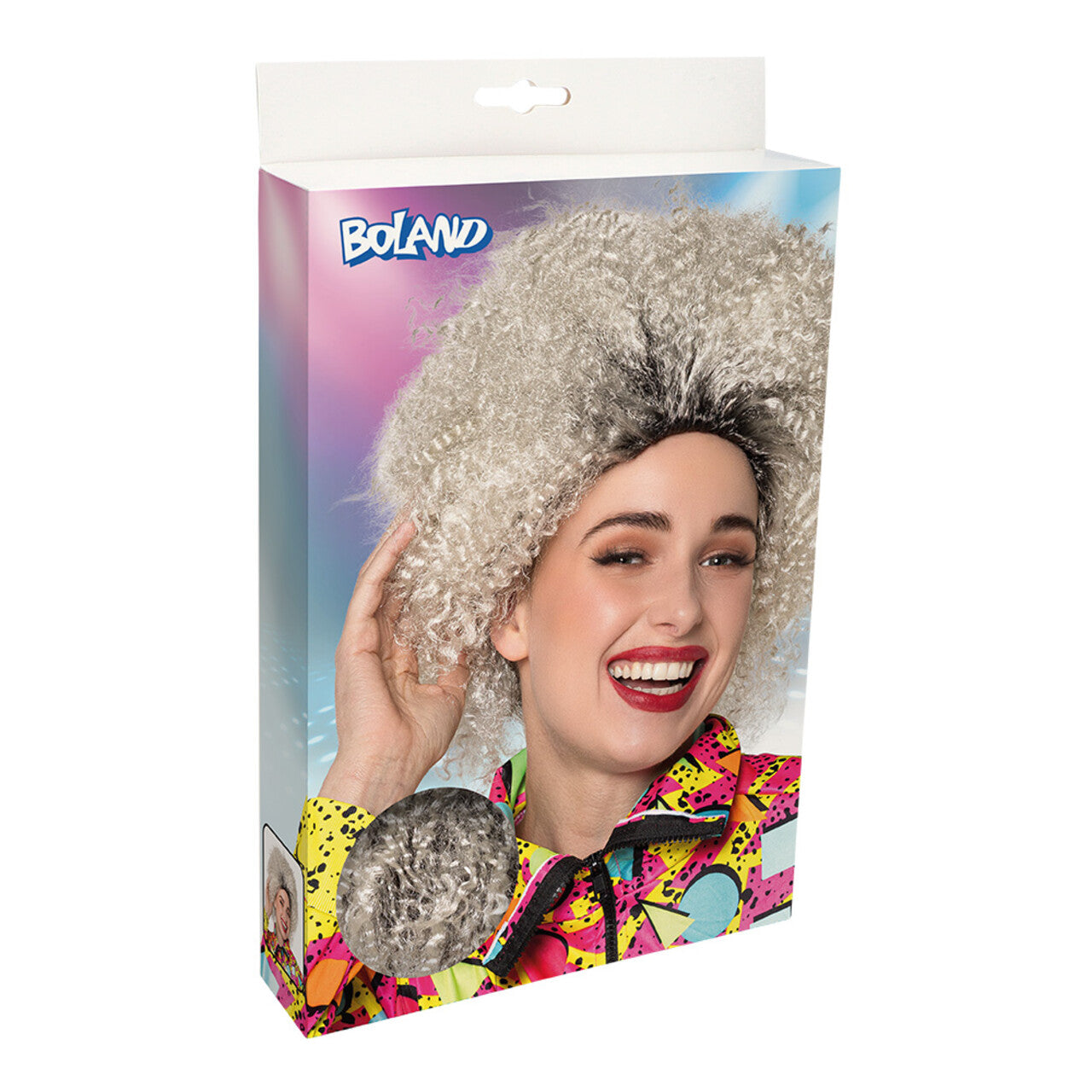 Op deze afbeelding zie je een Accessoires, van het merk Boland. Pruik Totally Eighties Wafel Haar