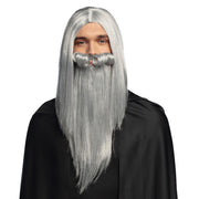 Op deze afbeelding zie je een Accessoires, van het merk Boland. Pruik Merlin De Magiër Met Baard