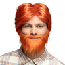 Pruik Dude Oranje Met Baard