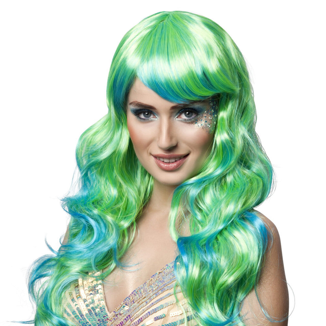 Op deze afbeelding zie je een Accessoires, van het merk Boland. Pruik Aqua Wave