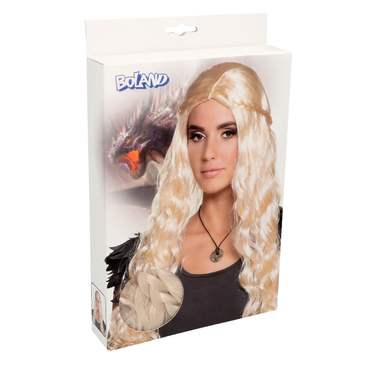 Op deze afbeelding zie je een Accessoires, van het merk Boland. Pruik Dragon Mom Fantasy