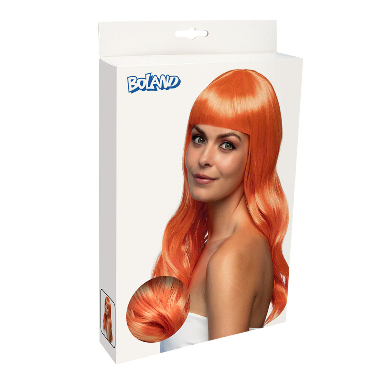 Op deze afbeelding zie je een Accessoires, van het merk Boland. Pruik Chique Lieke Oranje Uv