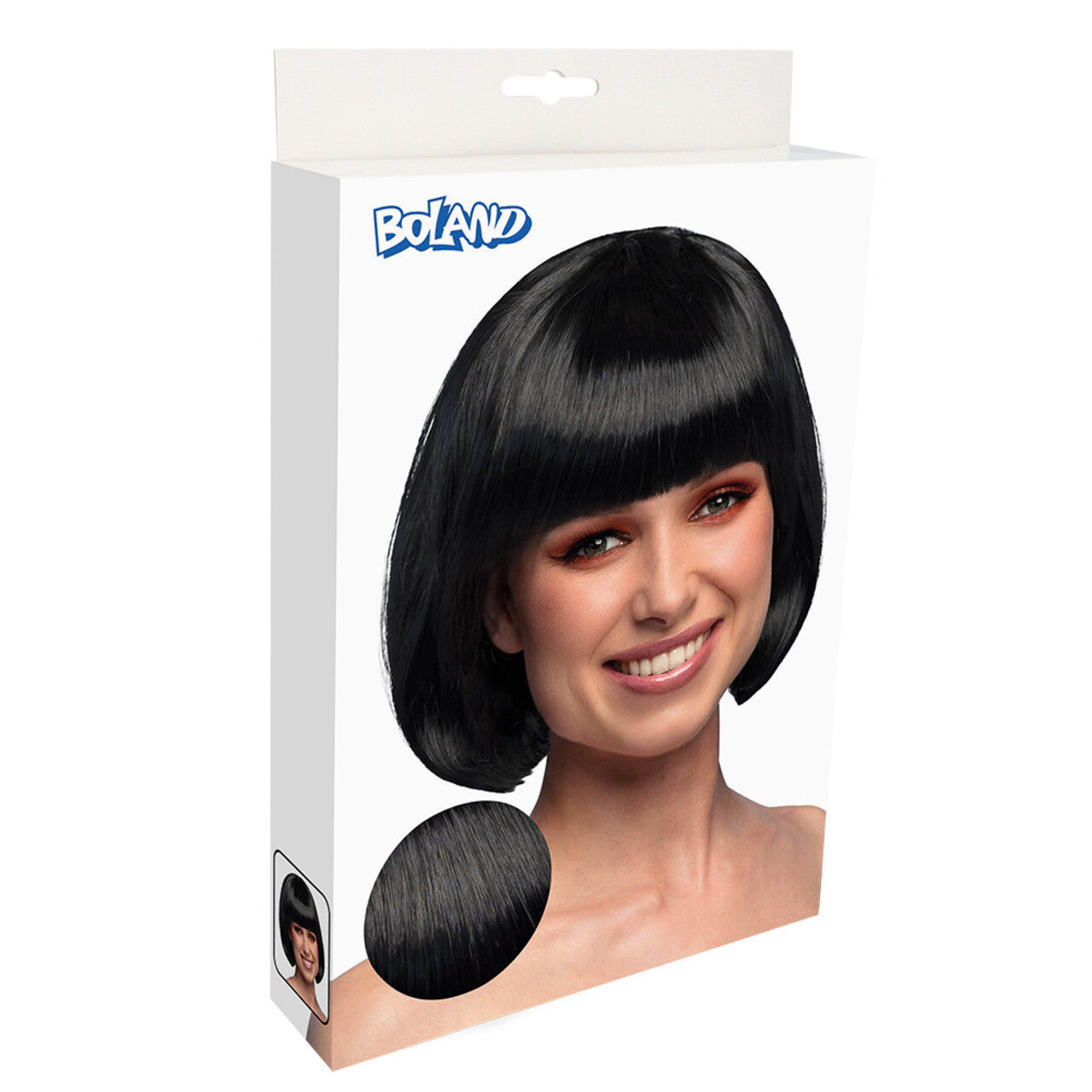 Op deze afbeelding zie je een Accessoires, van het merk Boland. Pruik Cabaret Can Can Zwart