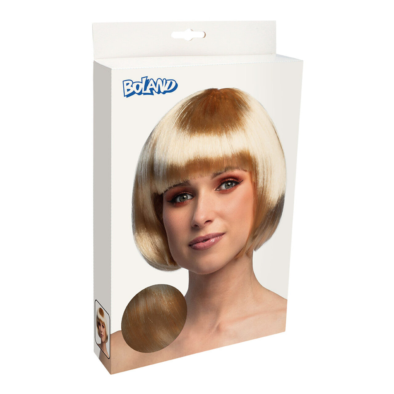 Op deze afbeelding zie je een Accessoires, van het merk Boland. Pruik Cabaret Can Can Blond