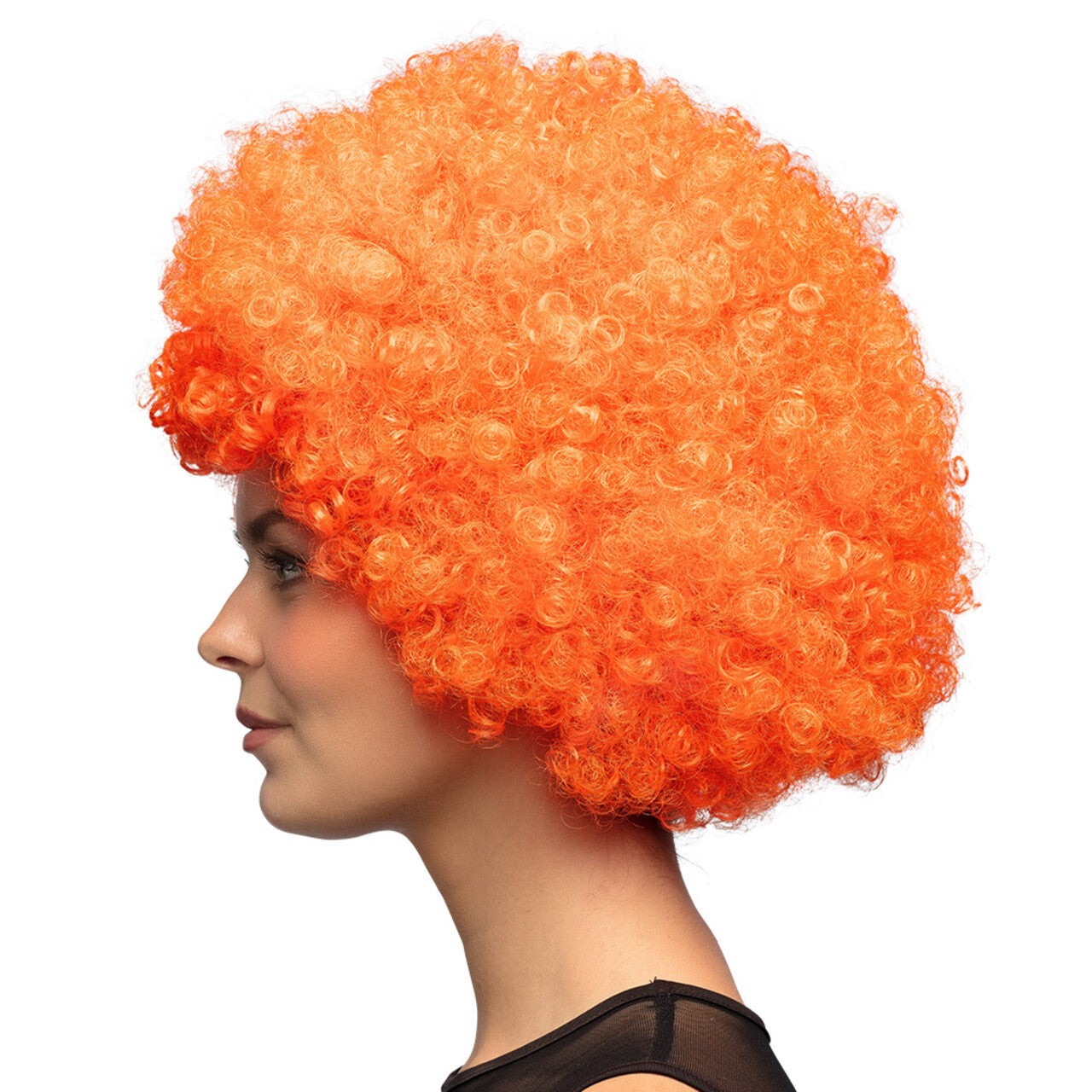 Op deze afbeelding zie je een Accessoires, van het merk Boland. Krullen Pruik Groove Oranje Uv