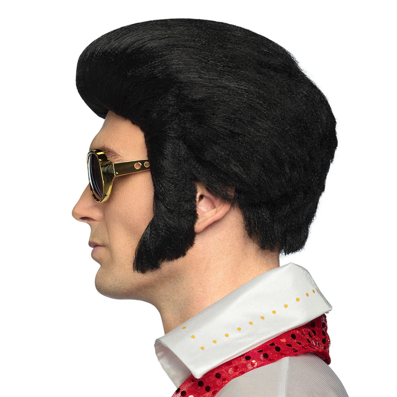 Op deze afbeelding zie je een Accessoires, van het merk Boland. Pruik Rock N Roll Elvis