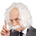 Pruik Slimme Professor Einstein Met Snor En Bril