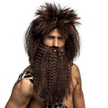 Perruque Homme Des Cavernes Cheveux Roux Avec Barbe