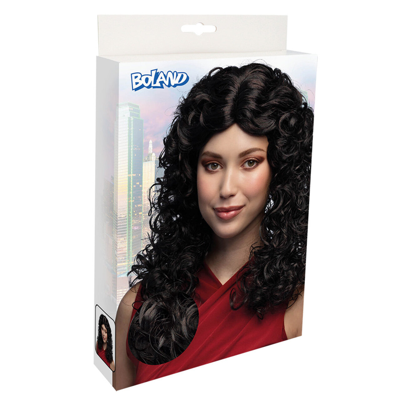 Op deze afbeelding zie je een Accessoires, van het merk Boland. Pruik Norah Jaren 70 Bruin / Zwart