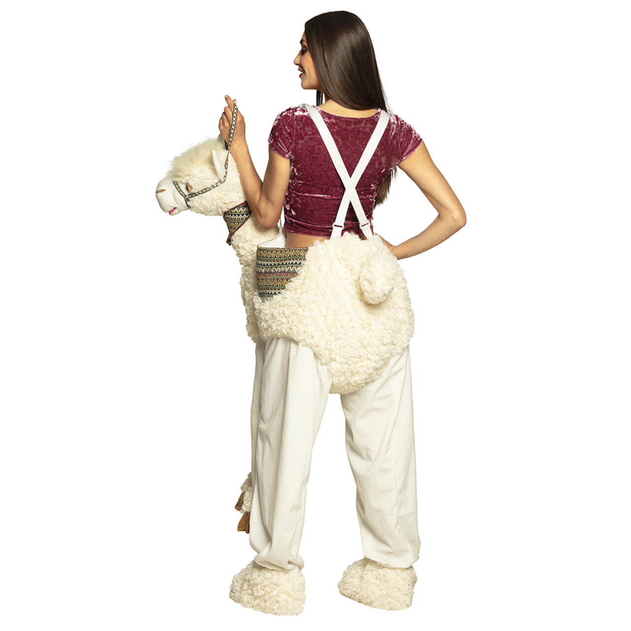 Op deze afbeelding zie je een Kostuums, van het merk Boland. Op De Rug Van Een Alpaca Kostuum