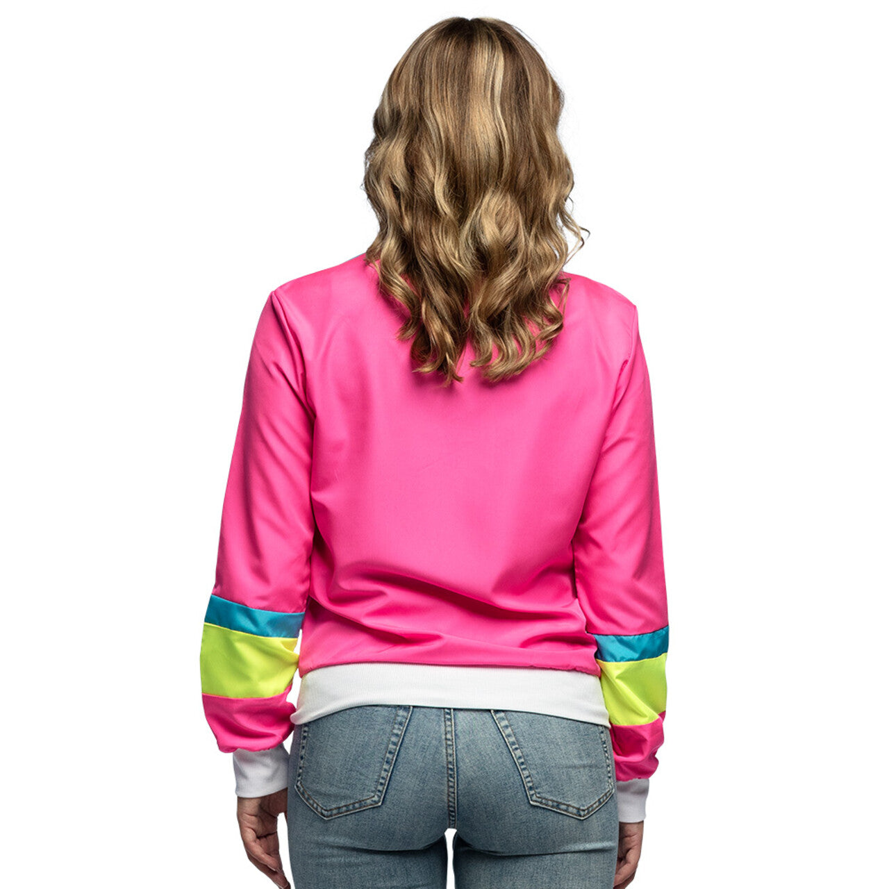 Op deze afbeelding zie je een Kostuums, van het merk Boland. Trainingsjasje Retro Babe Neonroze Vrouw