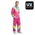Trainingspak Retro Dude Neonroze Man Kostuum