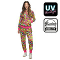 Trainingspak 90s Street Art Blacklight Vrouw Kostuum