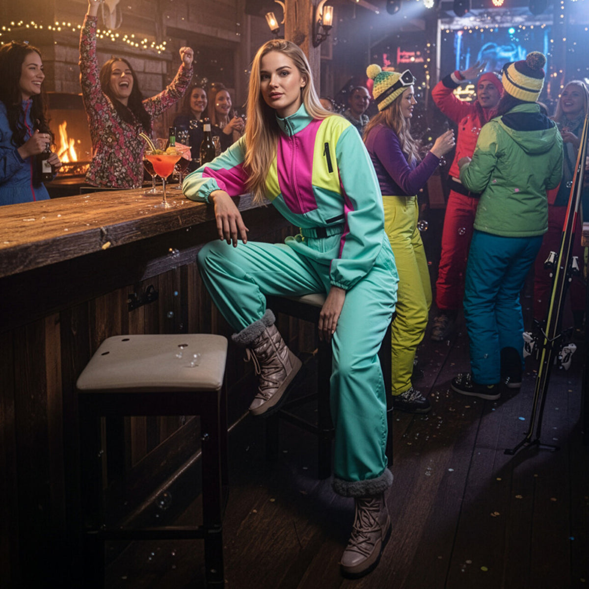 Op deze afbeelding zie je een Kostuums, van het merk Boland. Skipak Snow Blizzard Babe (S) Vrouw Kostuum