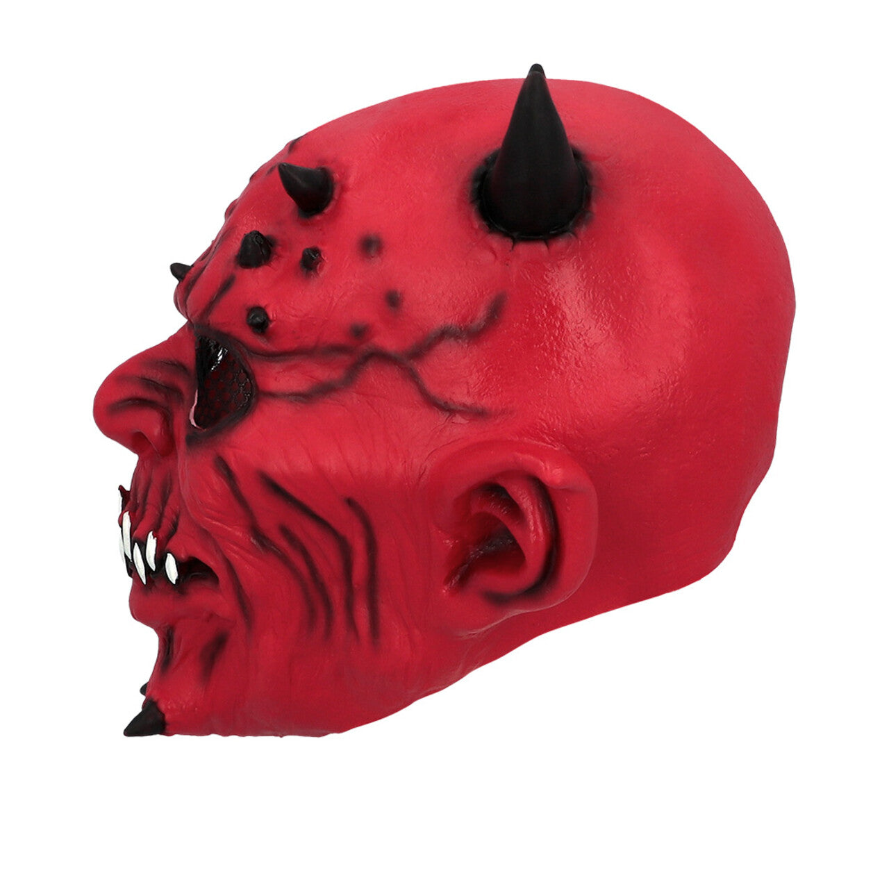 Op deze afbeelding zie je een Accessoires, van het merk Boland. Red Creepy Devil Masker