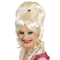 Perruque Blonde Ruche Avec Diamant