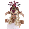 Haarband Sommerkarneval Fuchsia Mit Federn