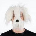 Witte Harige Hond Snuffel Masker