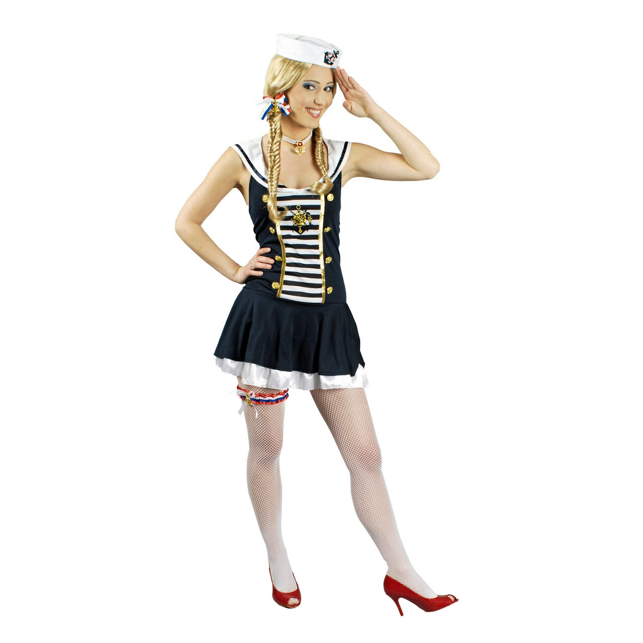 Op deze afbeelding zie je een Kostuums, van het merk Chaks. Sailor Maaike Matroos Vrouw Kostuum
