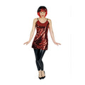 Top Rouge à Paillettes éclatantes Costume