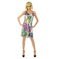 Herzerwärmendes Pailletten Disco Kleid Damen
