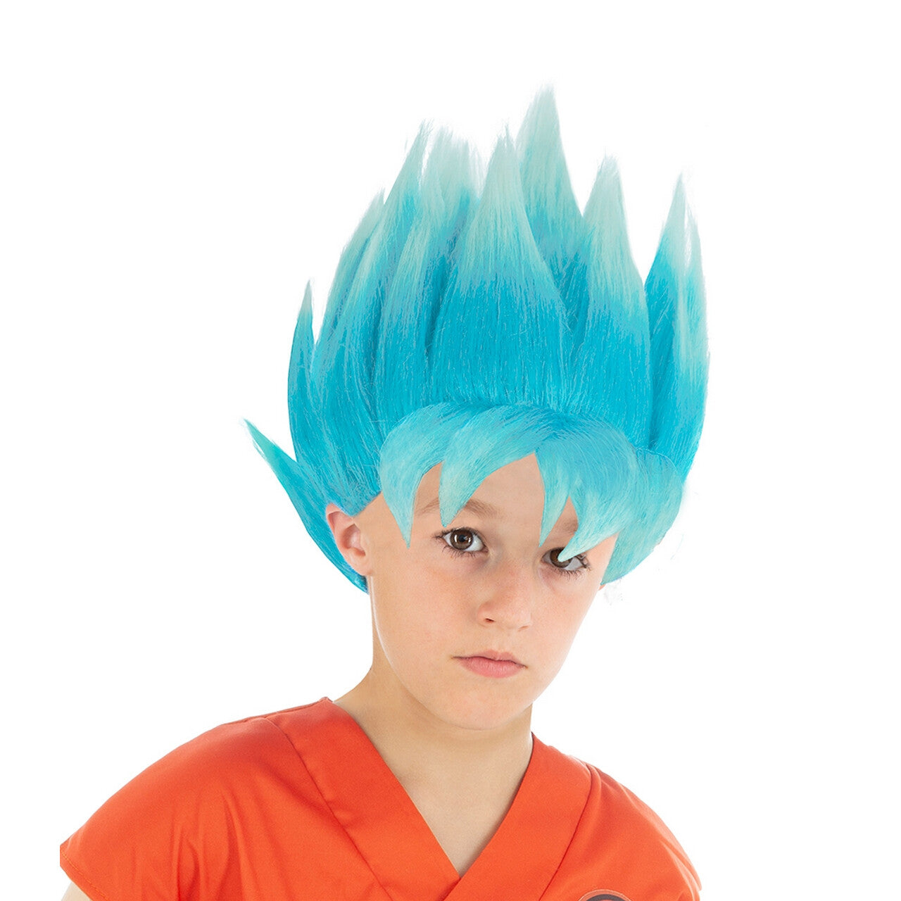 Op deze afbeelding zie je een Accessoires, van het merk Chaks. Goku Saiyan Dragon Ball Kind Pruik Blauw