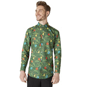 Op deze afbeelding zie je een Kostuums, van het merk Opposuits. Christmas Green Tree Overhemd Man