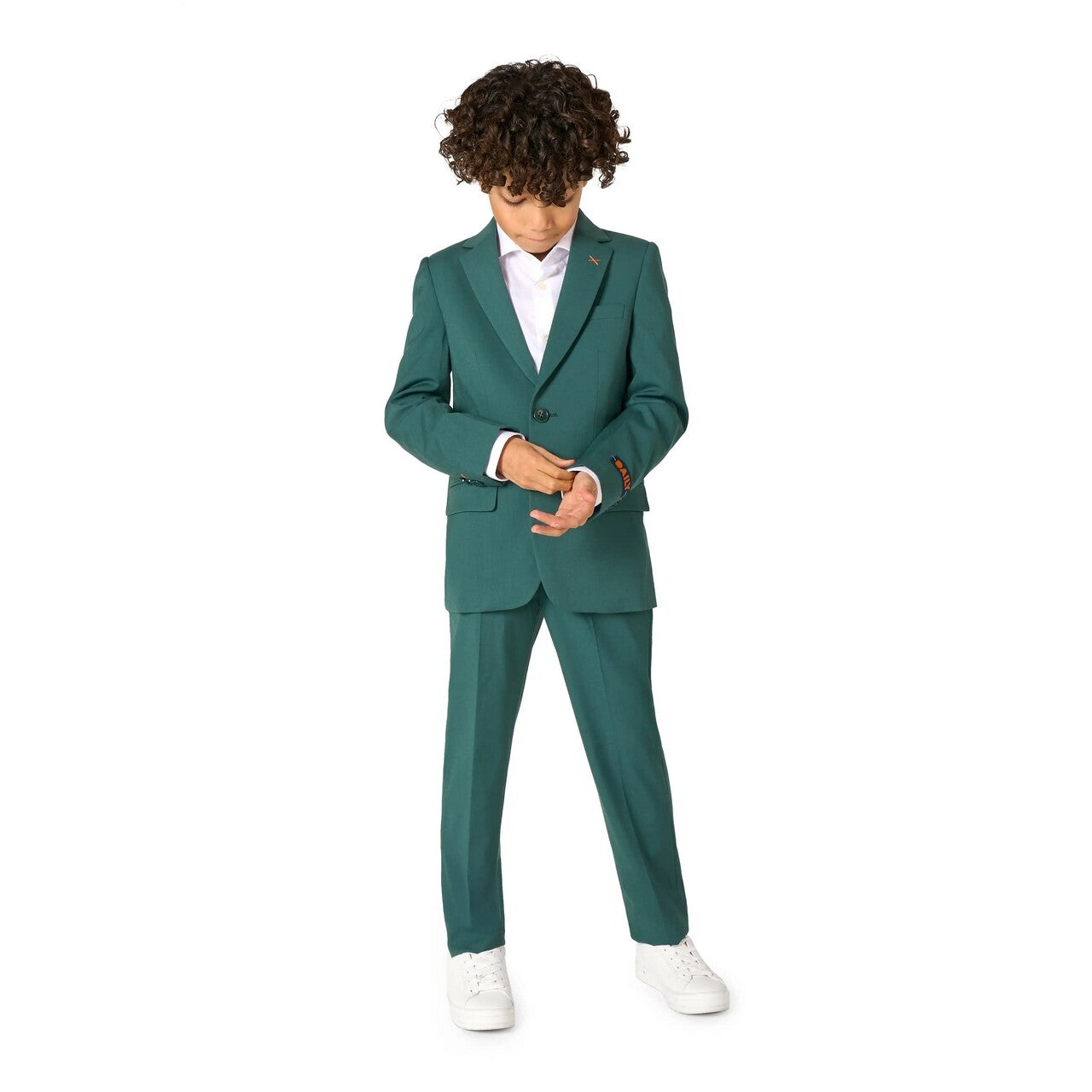 Op deze afbeelding zie je een Kostuums, van het merk Opposuits. Daily Posy Green Jongen Kostuum