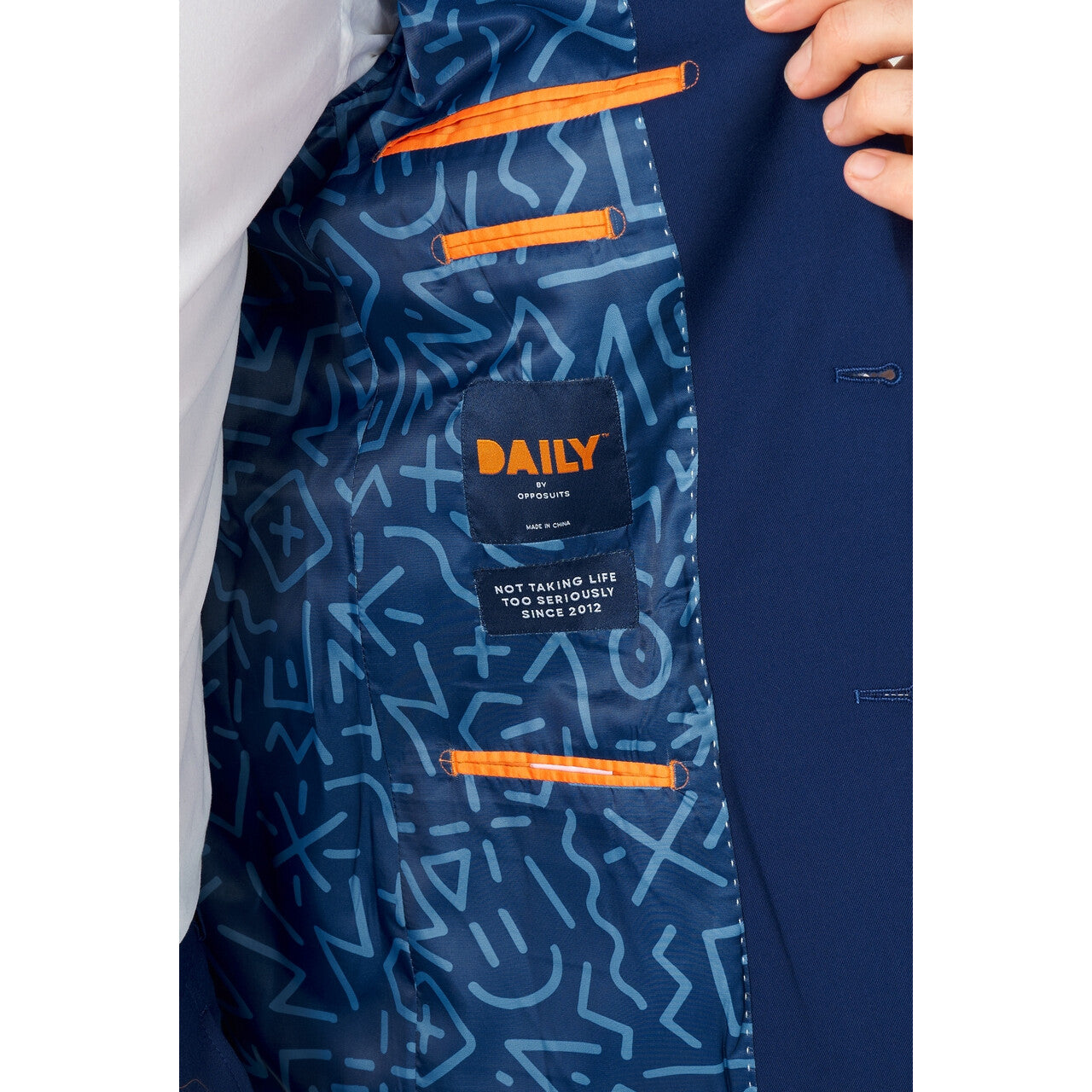 Op deze afbeelding zie je een Kostuums, van het merk Opposuits. Daily Blue Business Bob Man Kostuum