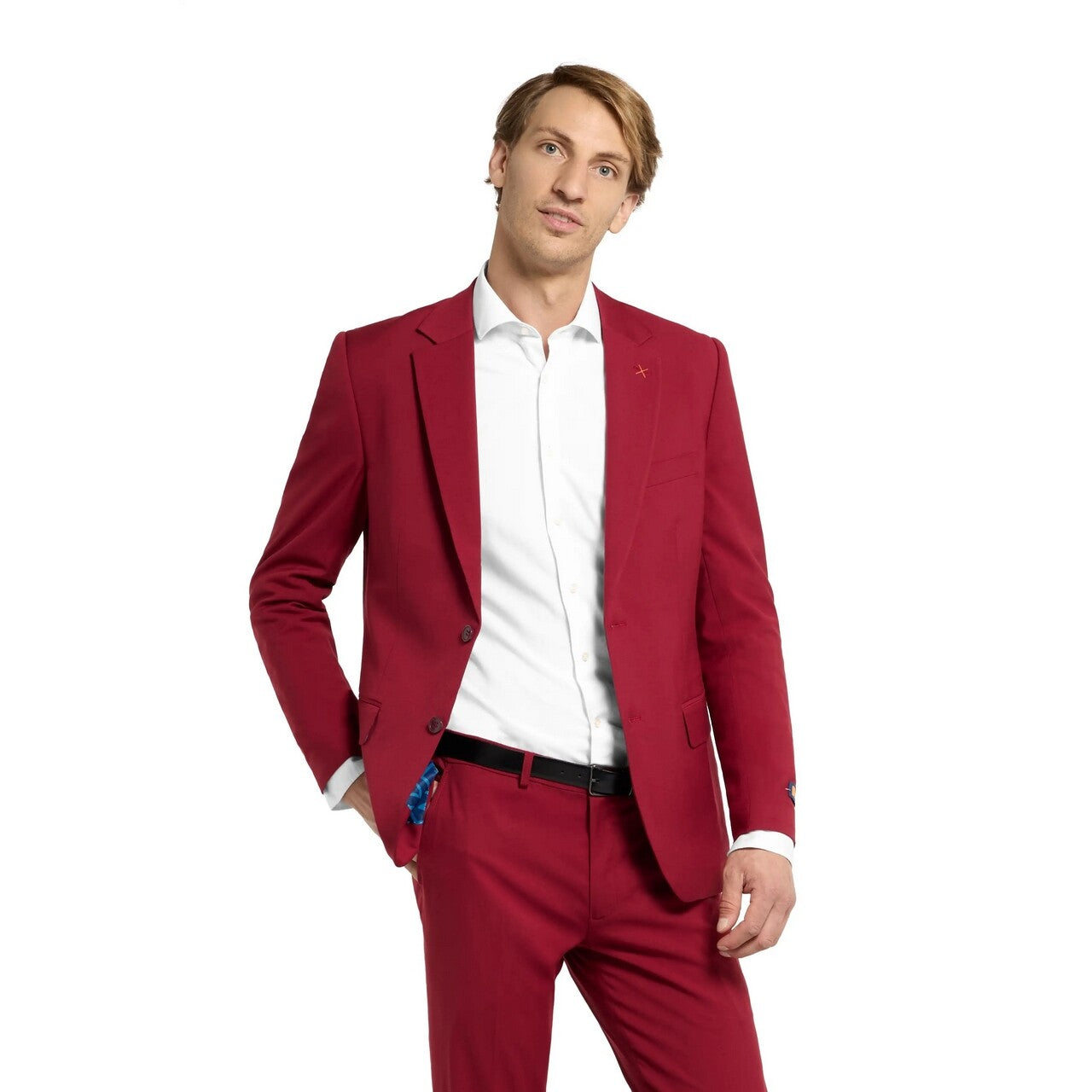 Op deze afbeelding zie je een Kostuums, van het merk Opposuits. Daily Bright Burgundy Casual Chique Man Kostuum