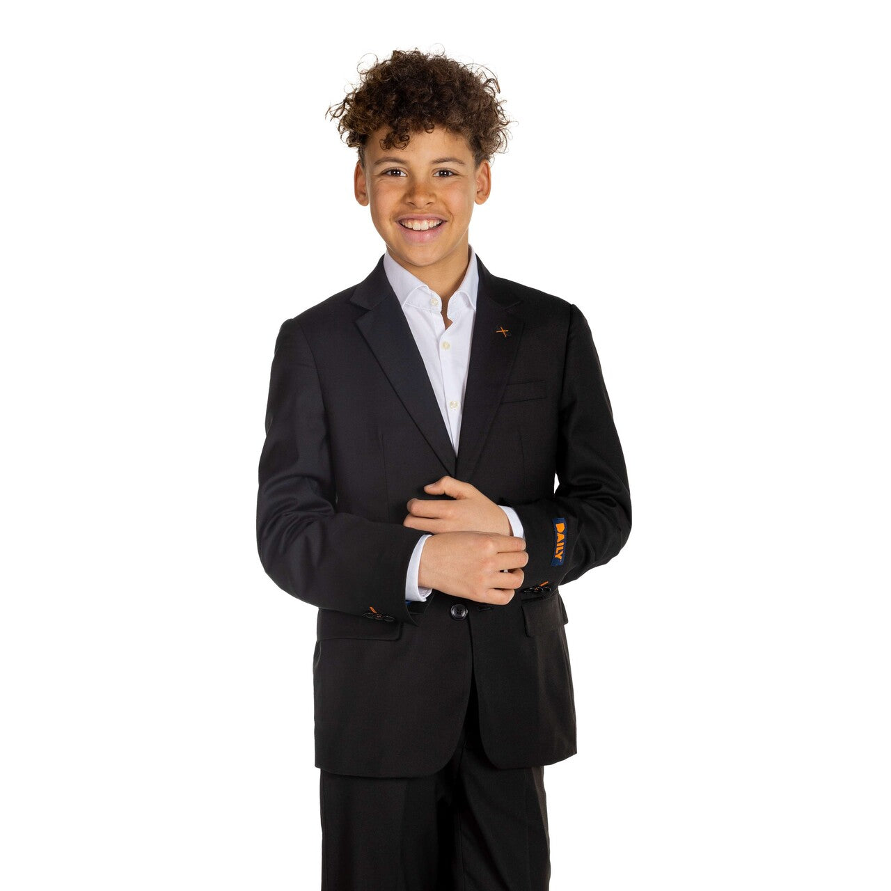 Op deze afbeelding zie je een Kostuums, van het merk Opposuits. Teen Boys Daily Deep Black Jongen Kostuum
