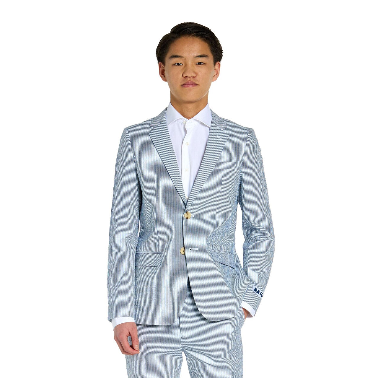Op deze afbeelding zie je een Kostuums, van het merk Opposuits. Teen Boys Daily Seer Sucker Jongen Kostuum