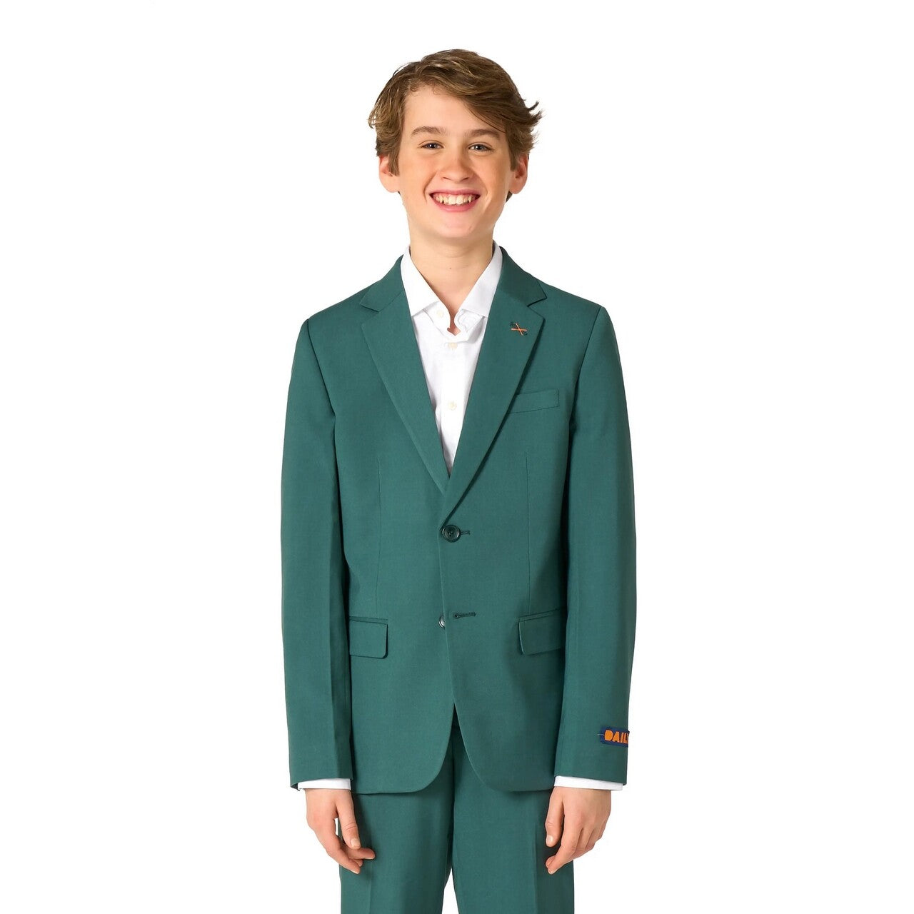 Op deze afbeelding zie je een Kostuums, van het merk Opposuits. Daily Posy Green Tiener Jongen Kostuum