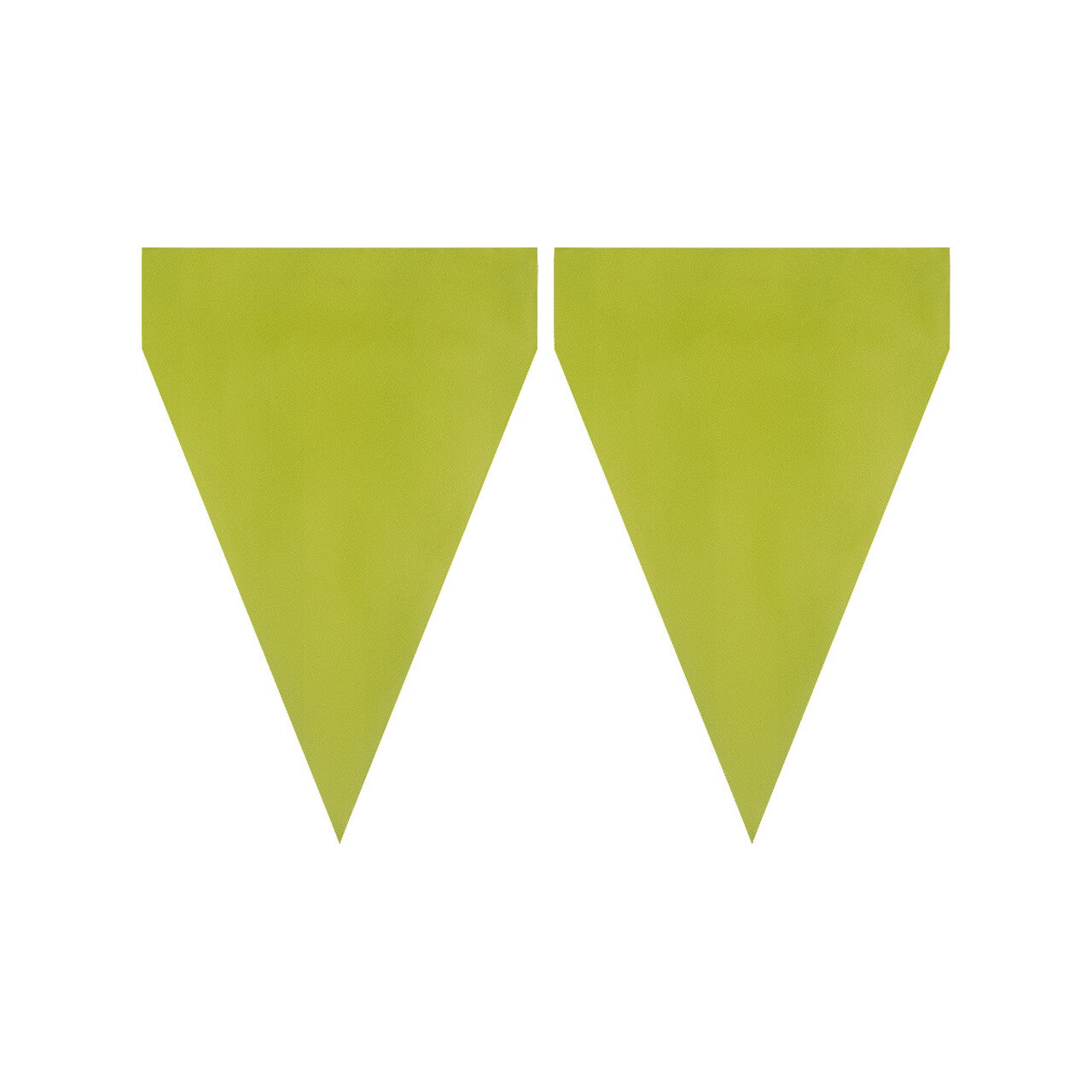 Op deze afbeelding zie je een Decoratie, van het merk Funidelia. Lime Groene Vlaggenlijn 9 Wimpels 3 Meter