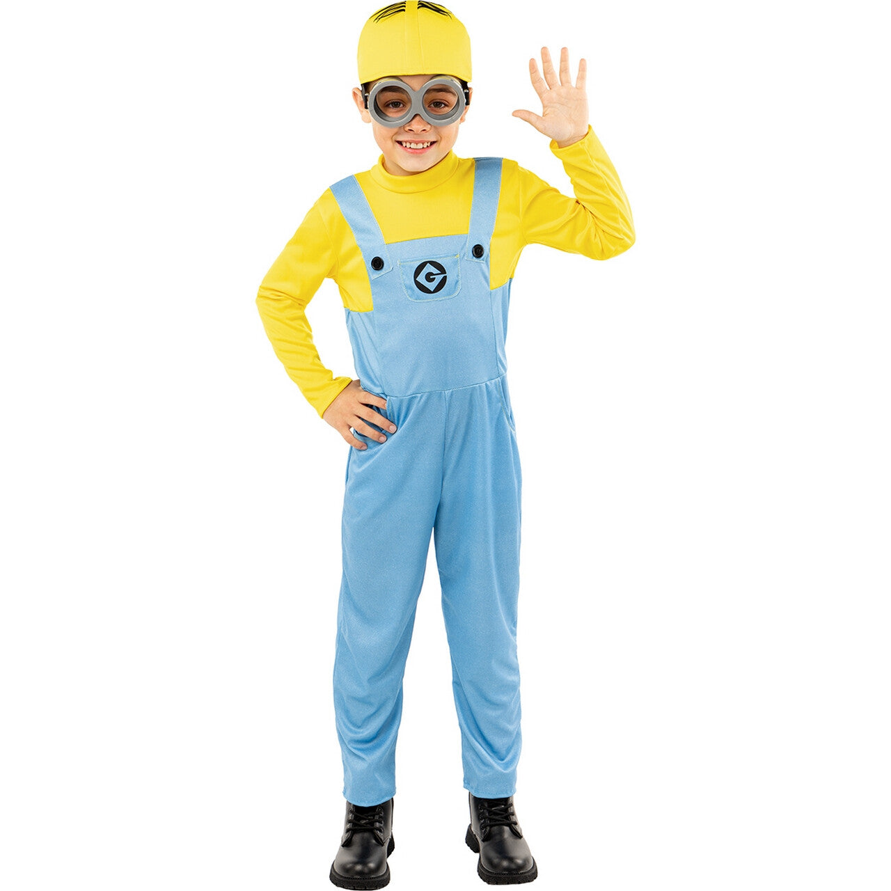 Op deze afbeelding zie je een Kostuums, van het merk Funidelia. Minions Dave Kind Kind Kostuum