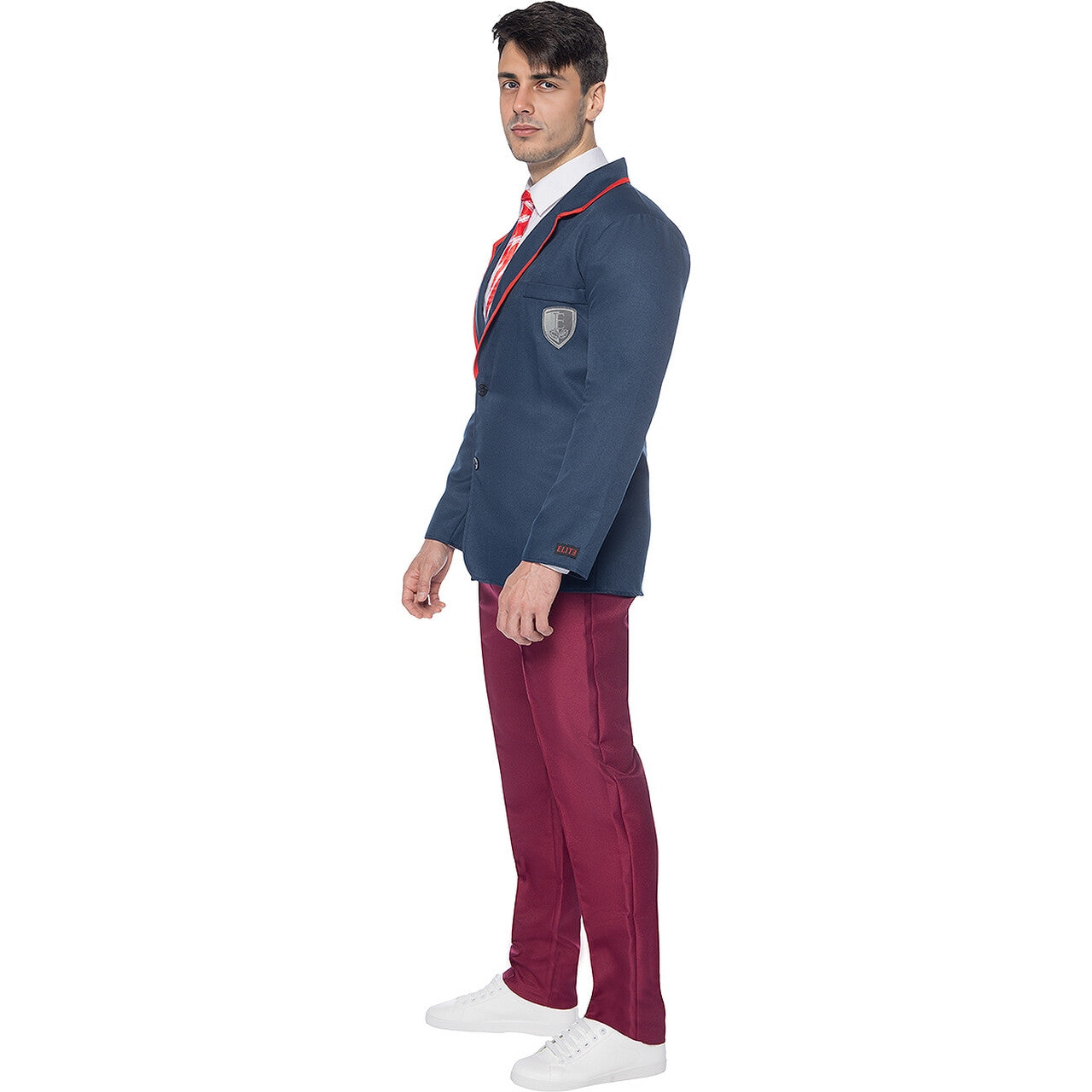Op deze afbeelding zie je een Kostuums, van het merk Funidelia. Elite Highschool Student Man Kostuum